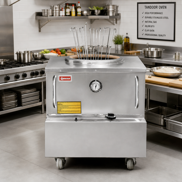 Product image #2 for Stainless Steel Natural Gas Tandoor Clay Oven with Accessories, 28 x 30 x 36 Inches, 48,000 BTU