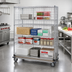 Thumbnail image #2 for Wire Enclosed Mobile Cart with 4 Shelves, 60 x 24 x 80 Inches, Chrome Plated, 1200 lb Capacity
