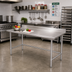 Thumbnail image #2 for 72 Inch x 24 Inch Stainless Steel Work Table with 5 Inch Backsplash