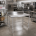 Thumbnail image #2 for Stallion 48 Inch x 24 Inch 16-Gauge 300-Series Stainless Steel Work Table with 5 Inch Backsplash