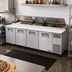 Thumbnail image #2 for True TPP-AT-119-HC 4-Section Pizza Prep Table with Side-Mounted Self-Contained Refrigeration