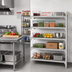 Thumbnail image #3 for Cambro Camshelving Premium 5-Shelf Vented Add-On Polymer Shelving Unit, 18 x 36 x 64 Inches, Speckled Gray