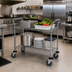 Thumbnail image #2 for Quantum 60-Inch x 24-Inch 2-Shelf 304 Stainless Steel Utility Bus Cart, 1200 lb Capacity
