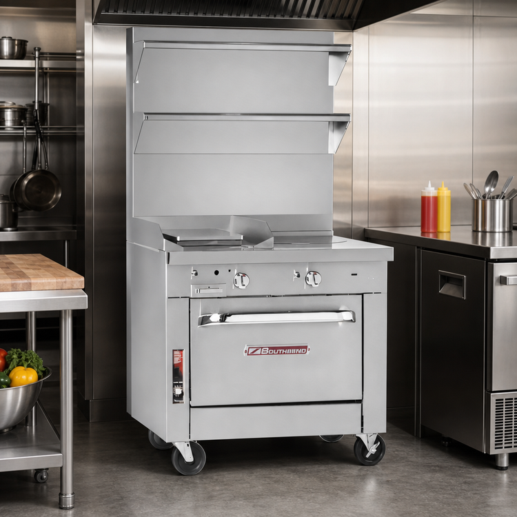 Product image #2 for Southbend Platinum 36-Inch Heavy Duty Gas Range with Two 18-Inch French Hot Tops and Standard Oven