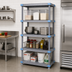 Thumbnail image #2 for Millenia Polymer Stationary Starter Shelving Unit, 42W x 21D x 74H, Gray