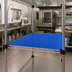 Thumbnail image #2 for QuadPlus 60-Inch x 18-Inch Solid Blue Polymer Shelf Mat with Chrome Quad-Adjust Frame
