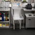 Thumbnail image #2 for BK Resources Freestanding Underbar Mixing Station with Drainboard and Blender Shelf, 12 Inch x 21 Inch