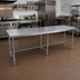 Thumbnail image #2 for BK Resources 84-Inch x 24-Inch Open Base Flat Top Stainless Steel Work Table