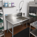 Thumbnail image #2 for BK Resources 72-Inch Straight Soiled Dish Table with Left-to-Right Operation, Pre-Rinse Faucet, and Galvanized Legs