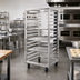 Thumbnail image #2 for Channel Double Section Stainless Steel Side-Load Bun Pan Oven Rack, 60 Pan Capacity