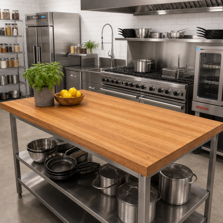 Product image #2 for Appalachian Red Oak Island Countertop, 60 x 27 x 1-1/2 Inch, Edge Grain, Penetrating Oil Finish