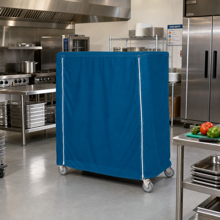 Product image #2 for Metro Queen Mary & Banquet Cart Cover, 60 x 21 x 54 Inches, Mariner Blue, Velcro Fastener