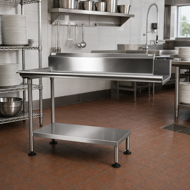 Product image #2 for John Boos Stainless Steel Dishtable Undershelf, 17-5/8" W x 24-1/8" D