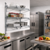 Thumbnail image #2 for Quantum Wall-Mounted Cantilever Shelf Starter Unit, 3 Wire Shelves, Chrome Plated
