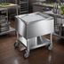 Thumbnail image #2 for Mobile Stainless Steel Ice Caddy with Undershelf and 5-Inch Casters