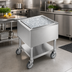 Thumbnail image #2 for Mobile Stainless Steel Ice Caddy with Undershelf and 5-Inch Casters