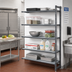 Thumbnail image #2 for Cambro Camshelving Basics Plus 5-Tier Solid Polymer Add-On Shelving Unit, 18 x 30 x 84 Inches, Brushed Graphite