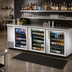 Thumbnail image #2 for Self-Contained Three-Section Back Bar Cooler with Locking Glass Doors, 90-3/8-Inch Wide, Stainless Steel Top