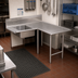 Thumbnail image #2 for John Boos Pro-Bowl L-Shaped Soiled Dishtable with 20 x 20 x 8 Bowl and 10-Inch Landing Shelf