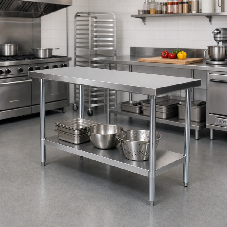 Product image #2 for John Boos Stallion Economy Stainless Steel Work Table with Adjustable Undershelf, 60 x 18 Inches