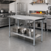 Thumbnail image #2 for John Boos Stallion Economy Stainless Steel Work Table with Adjustable Undershelf, 60 x 18 Inches