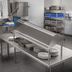 Thumbnail image #2 for John Boos Double-Sided Solid Stainless Steel Sorting Shelf for Soiled Dish Tables, 120 x 30-1/2 Inches