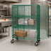 Thumbnail image #2 for Quantum Mobile Security Cage Unit, 60W x 21D x 69H, Green Epoxy, 2 Intermediate Shelves