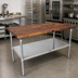 Thumbnail image #2 for John Boos 60-Inch x 30-Inch American Black Walnut Wood Top Work Table with Adjustable Undershelf
