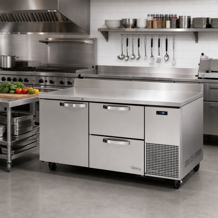 Product image #2 for True SPEC Series Two-Section Deep Work Top Refrigerator with 1 Door and 2 Drawers, Stainless Steel, 67-1/4 Inch Wide