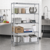 Thumbnail image #2 for Redipak Stationary 4-Tier Wire Shelving Unit, 36W x 18D x 63H, Chrome Finish