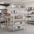 Thumbnail image #2 for Eagle Group A5-86-1824C 5-Tier Chrome-Plated Wire Shelving Add-On Unit, 24"W x 18"D x 86"H, NSF Listed