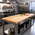 Thumbnail image #2 for Boos Block 120 x 48 Inch Edge-Grain Northern Hard Rock Maple Kitchen Countertop, Varnique Finish, No Backsplash