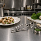 Thumbnail image #2 for American Metalcraft SNT612 Stainless Steel Satin-Finish Snail Tong Case of 432