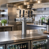 Thumbnail image #2 for Perlick Avenue 4-Faucet Countertop Glycol-Cooled T-Pipe Draft Beer Tower