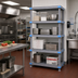 Thumbnail image #2 for Quantum Millenia 4-Shelf Polymer Shelving Starter Unit, 30W x 24D x 62H, Gray