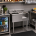 Thumbnail image #2 for Eagle Group 1800 Series Underbar Sink/Blender Module with Left Sink Bowl and Right Blender Recess, 24 x 20 Inches