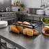 Thumbnail image #3 for Twilight Rectangular Nestable Metal Serving Basket, 20-3/8 x 12-3/10 x 8 Inches, Black