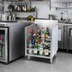 Thumbnail image #2 for Advance Tabco Underbar Basics™ 12-Inch Freestanding Stainless Steel 5-Step Liquor Bottle Display Unit