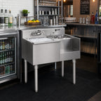 Thumbnail image #2 for Eagle Group 1800 Series BM50-18L-7 50-Inch Underbar Ice Bin/Cocktail Station with Blender Recess, 75-Lb. Ice Capacity & 7-Circuit Cold Plate