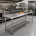 Thumbnail image #2 for 144-Inch x 24-Inch Stainless Steel Work Table with Countertop Edge and Cross Rails