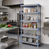 Thumbnail image #2 for Millenia 5-Shelf Solid Polymer Stationary Starter Shelving Unit, 30