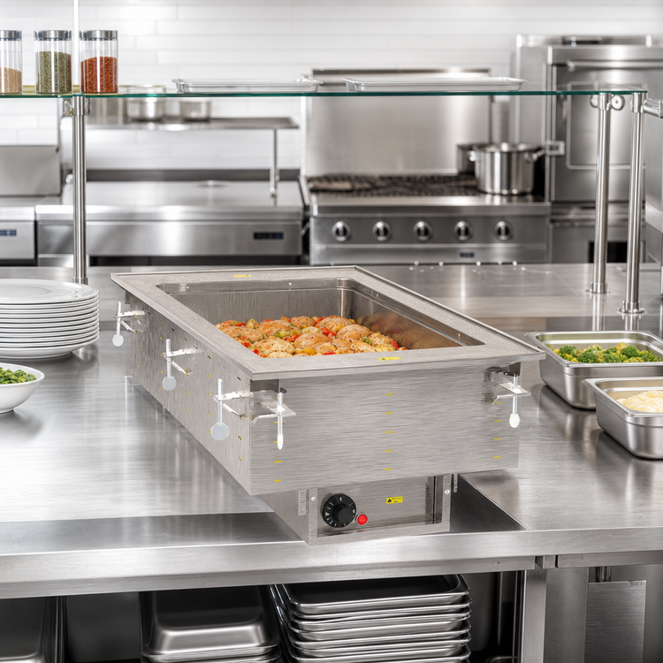 Product image #2 for Vollrath Drop-In Electric Auto-Fill Wet-Operation Insulated Hot Food Well, 1 Full-Size Pan