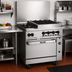 Thumbnail image #2 for Vulcan Endurance 36-Inch Natural Gas Restaurant Range with 2 Open Burners, 24-Inch Charbroiler and Standard Oven