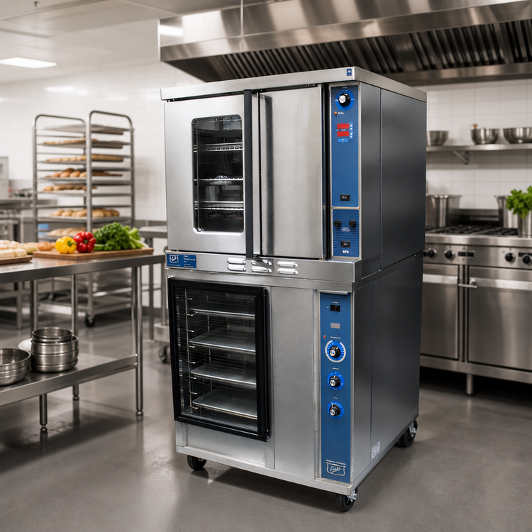 Product image #2 for Duke 613-G3XX/PFB-2 Full-Size Gas Convection Oven with 16-Pan Proofer Base