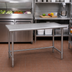 Thumbnail image #2 for Omcan 60-Inch x 30-Inch Stainless Steel Flat Top Open Base Work Table for Cold Food Bars