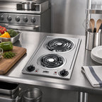 Thumbnail image #3 for Summit Commercial CCE227SS 12-Inch Built-In Two-Burner Electric Radiant Cooktop with Stainless Steel Surface