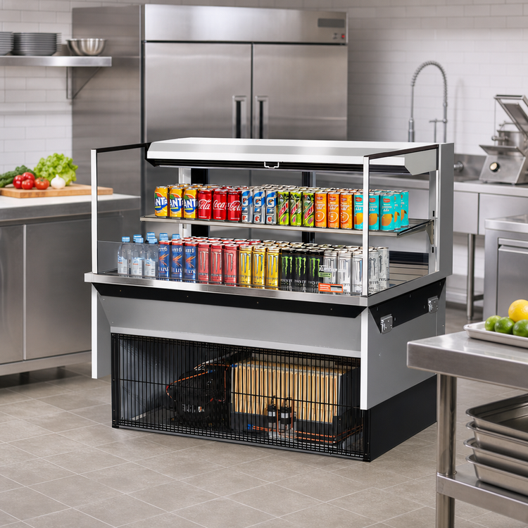 Product image #3 for Turbo Air 48-Inch Low-Profile Drop-In Horizontal Open Refrigerated Display Case, 10.2 Cu. Ft.