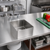 Thumbnail image #2 for Eagle Group Seamless Welded-In Fabricated Straight Wall Sink, Single Compartment, 12 x 14 x 8 Inch Bowl, 304 Stainless Steel