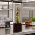 Thumbnail image #2 for Cal-Mil Westport 3 Gallon Acrylic Beverage Dispenser with Dark Wood Base