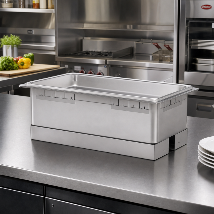 Product image #2 for Hatco HWBLRN-FUL Rectangular Single Full-Size Drop-In Heated Well, Non-Insulated Stainless Steel